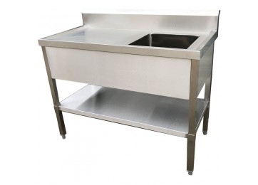 STAINLESS STEEL DELUXE BENCH / SINK 1200MM
