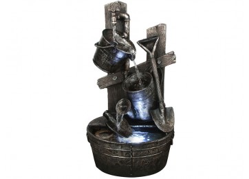 WATERING CAN WITH SHOVEL 81CM WATER FEATURE