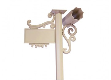 HERITAGE LETTERBOX POST STAND - CREAM
